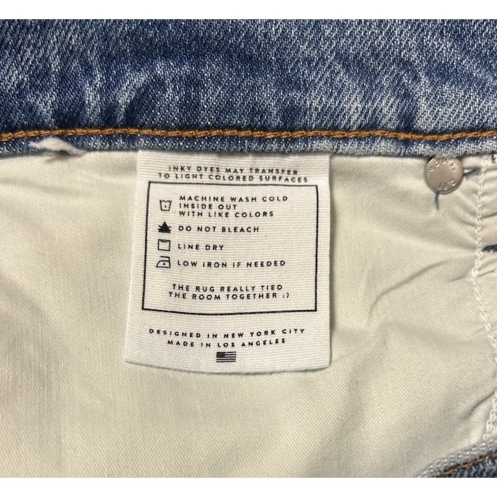 AYR The Beat Drop Denim Jeans Barrel Leg Organic Women's Sz 32 (36x26) Crop - Picture 9 of 10